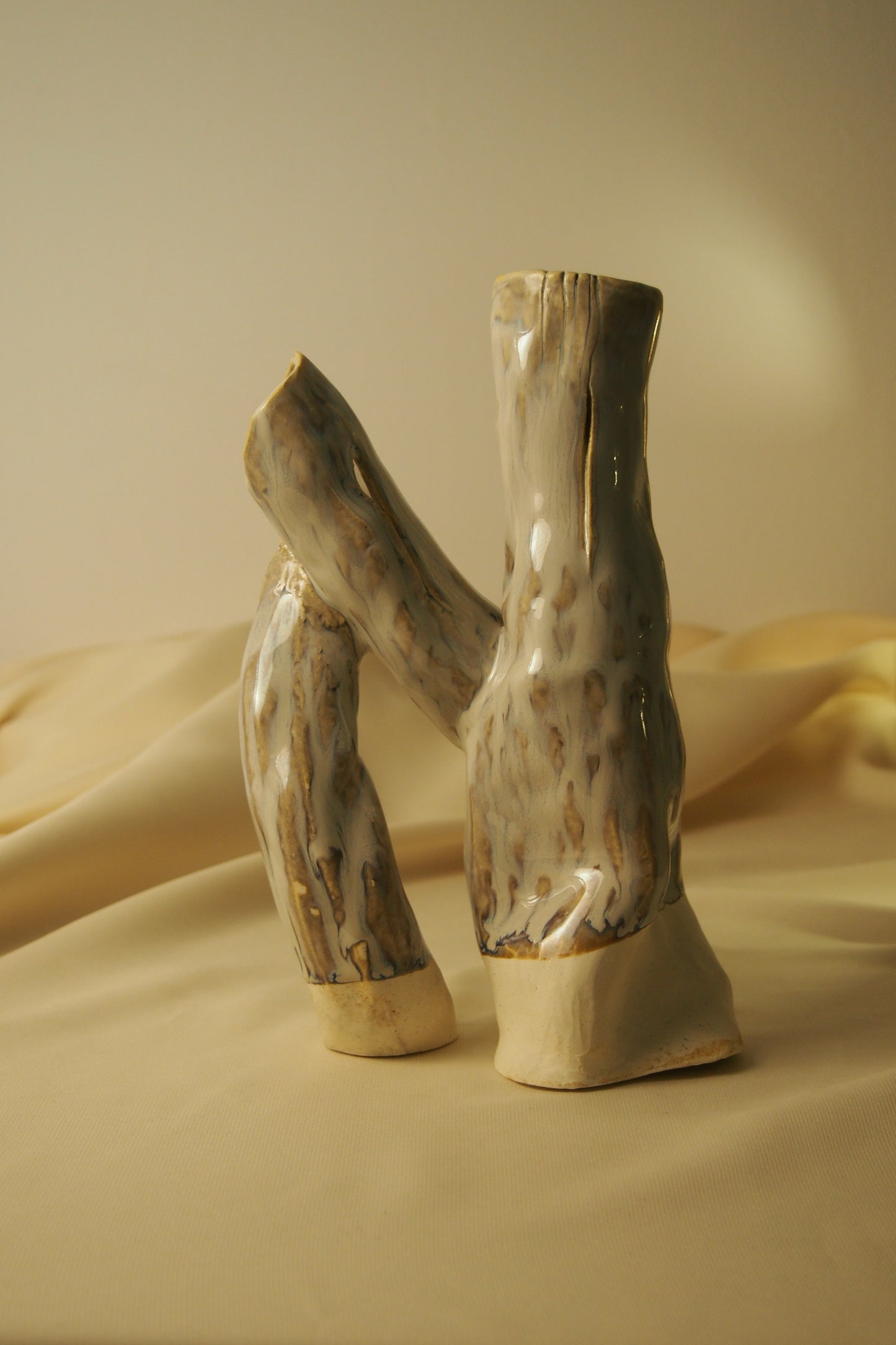 Smoky gumtree ceramic sculpture
