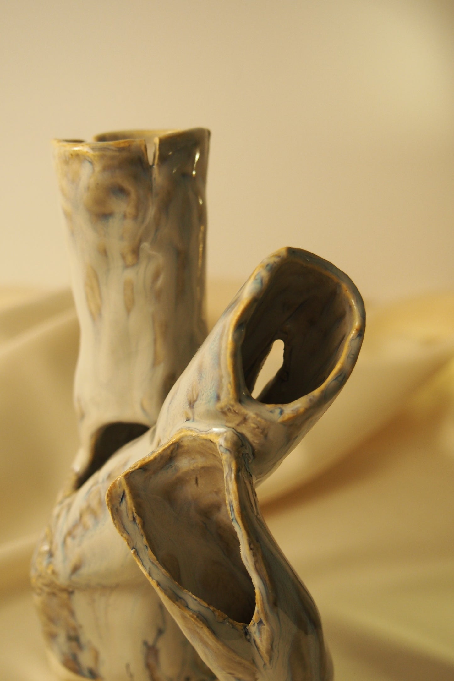 Smoky gumtree ceramic sculpture