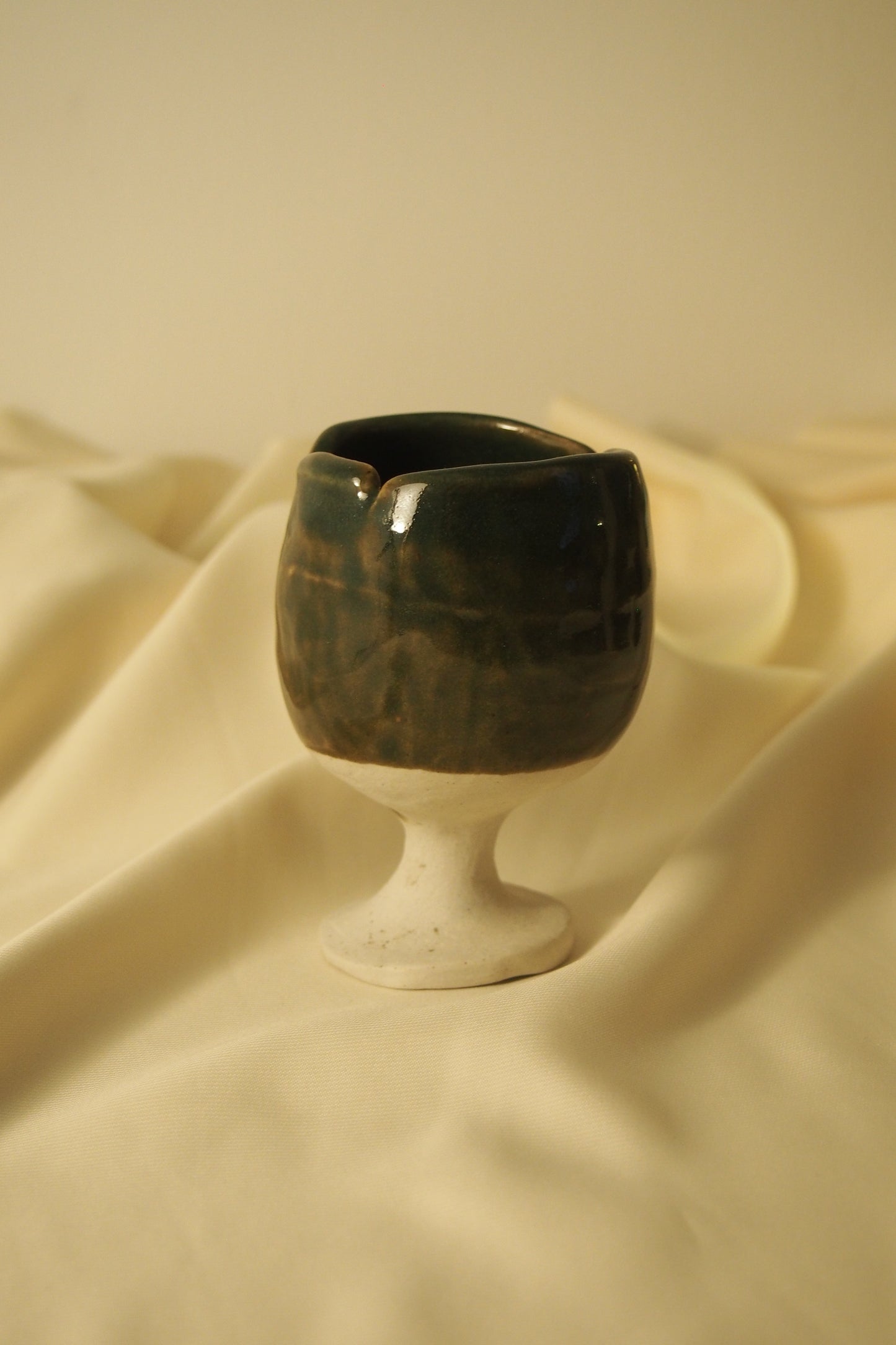 Tulip I Green, Ceramic Goblet