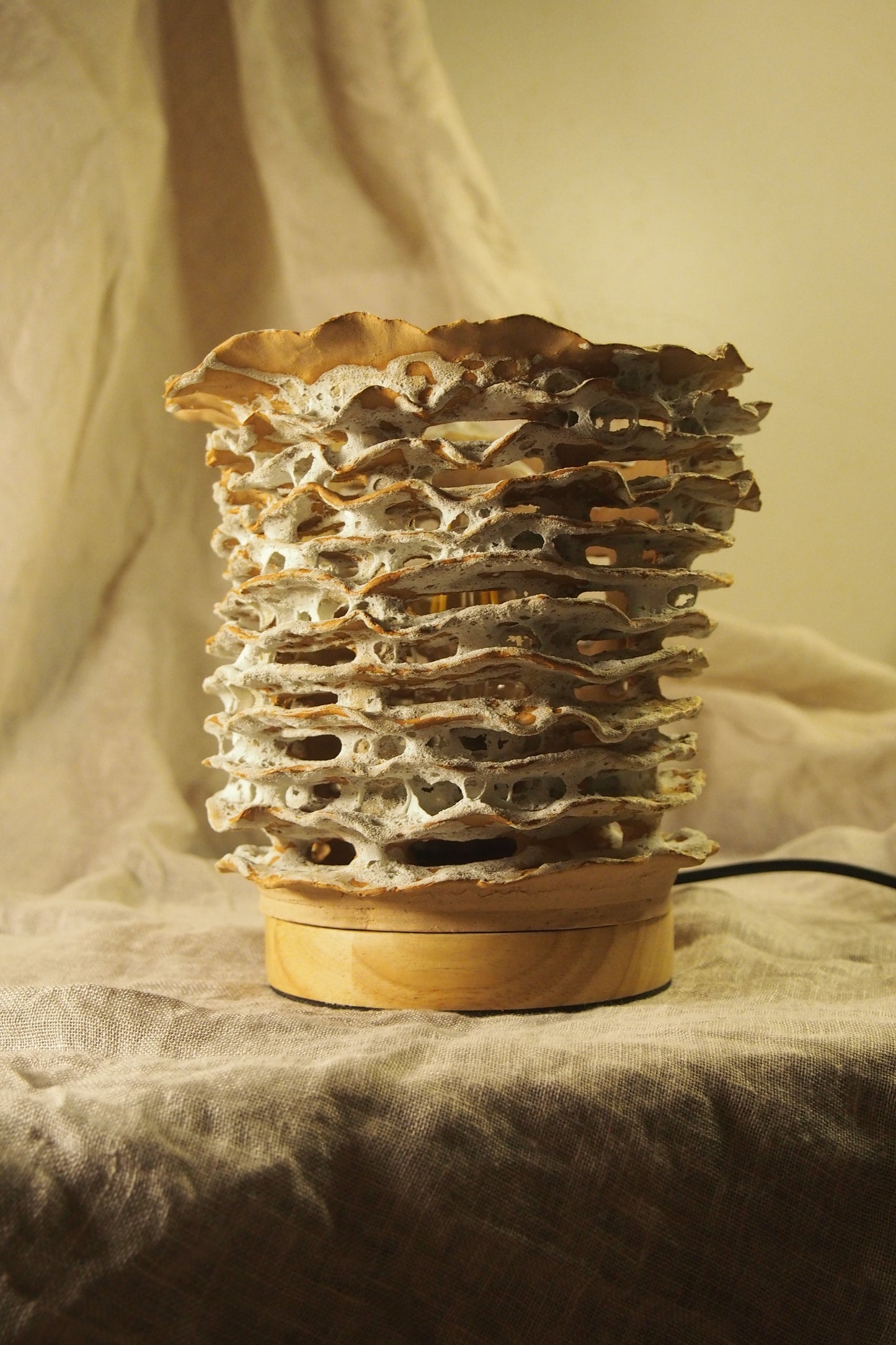 Echo I, ceramic lamp sculpture