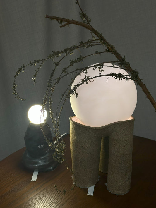 Bloom and Glow, Ceramic Sculpture Lamp and Vase
