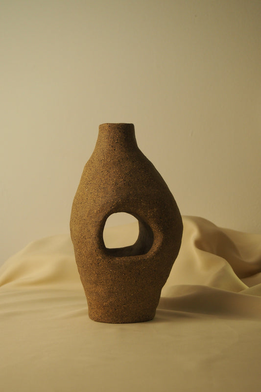 Hollow Brown Vase