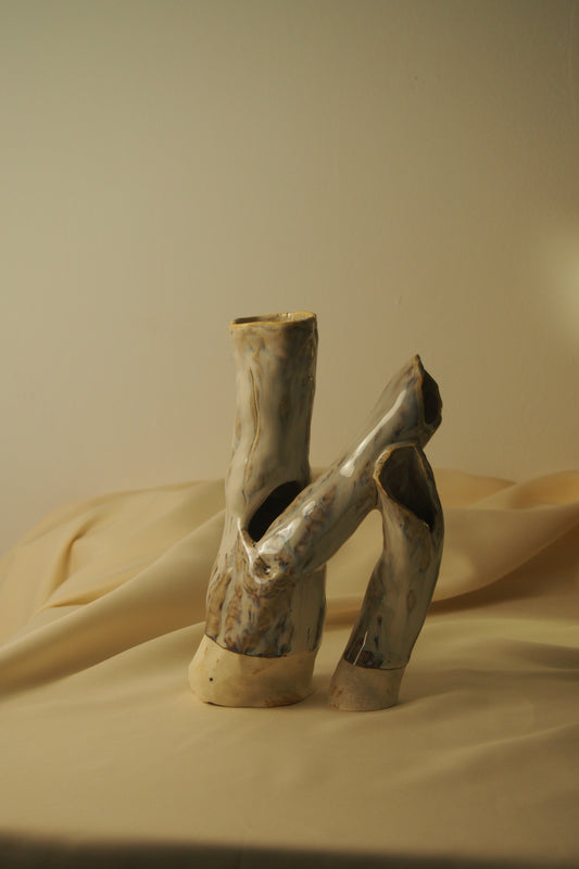 Smoky gumtree ceramic sculpture