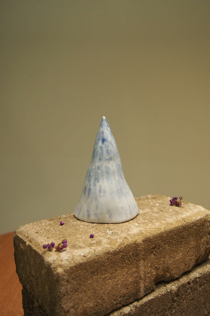 Blues: Handmade porcelain Christmas tree