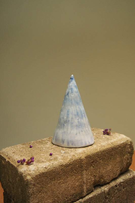 Blues: Handmade porcelain Christmas tree